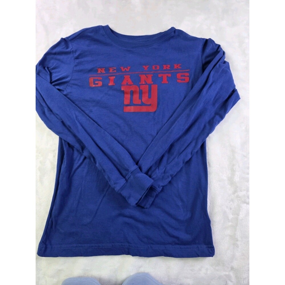 Team Apparel New York Giants Large‎ 12/14 Blue Long Sleeve T Shirt